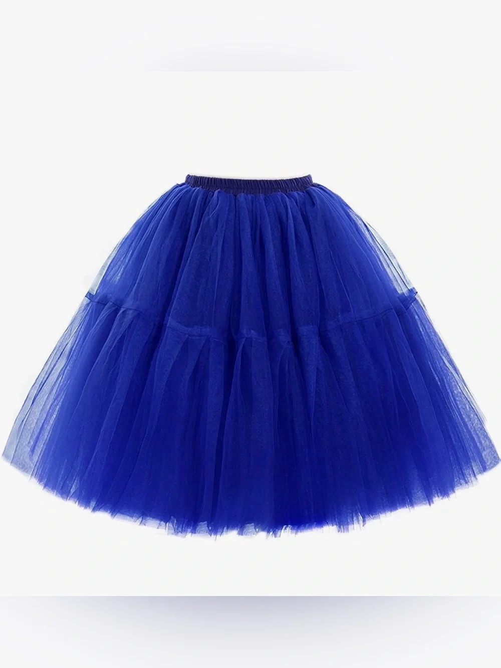 Amazon Royal Blue Layered Tulle A-Line Skirt - Picture 1 of 4